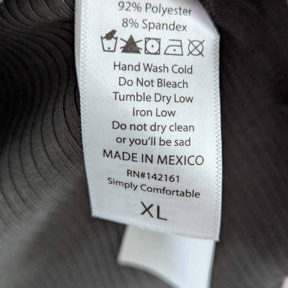LuLaRoe Charcoal Short Sleeve Top - Picture 6 of 8